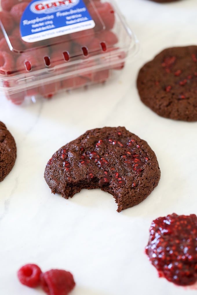 These Chocolate Raspberry Swirl Cookies are paleo, grain free, refined sugar free and so delicious!