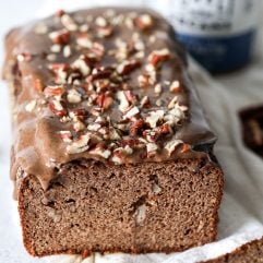 This Paleo Cinnamon Pecan Banana Bread is a simple, grain free & refined sugar free recipe that no one will even know is paleo!