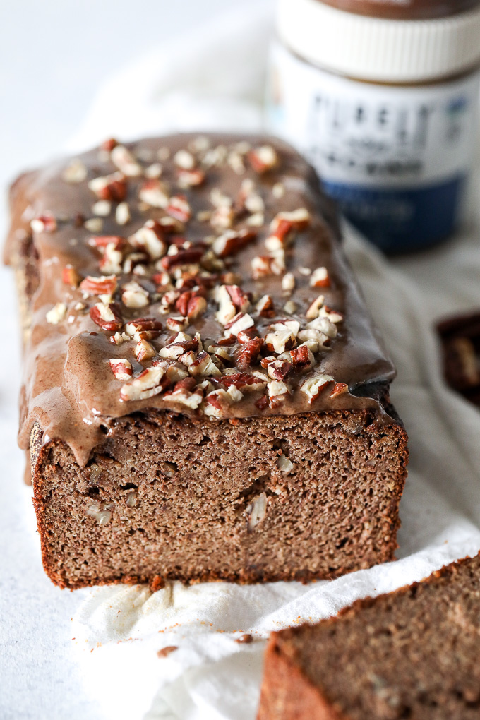 This Paleo Cinnamon Pecan Banana Bread is a simple, grain free & refined sugar free recipe that no one will even know is paleo!