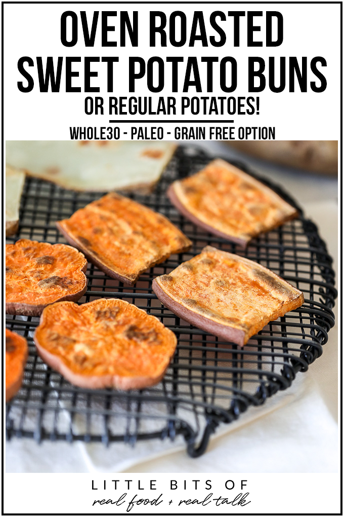 These oven roasted sweet potato buns are the perfect way to have whole30, paleo and gluten free sandwich and burger option!