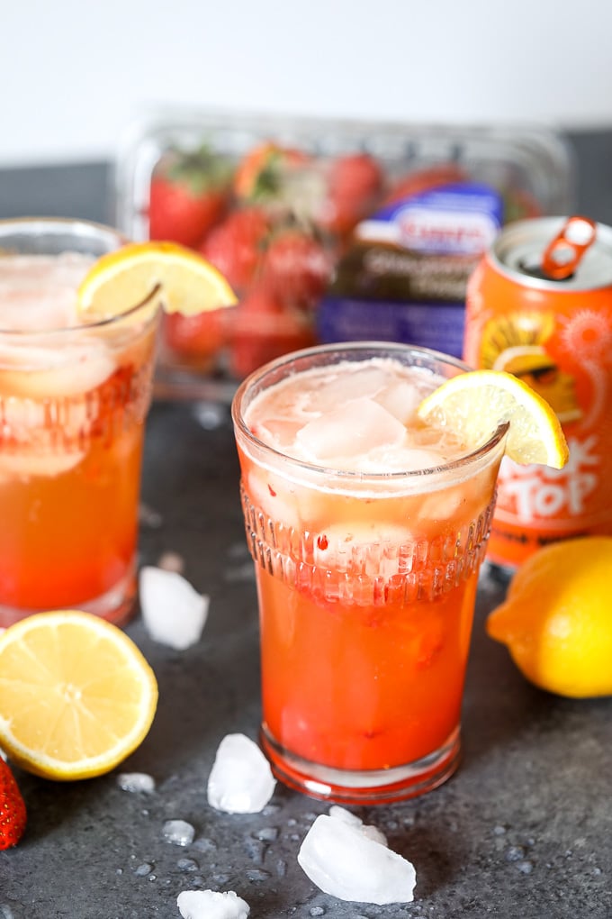 This Shocking Strawberry Lemonade is so delicious and perfect for any party!