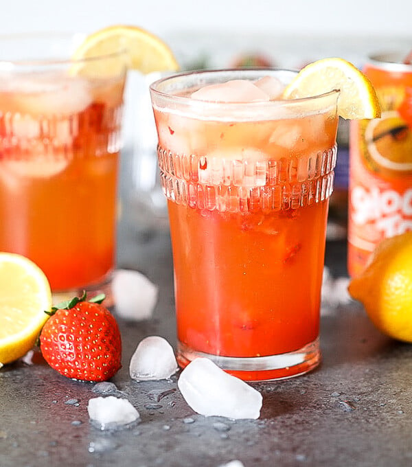 This Shocking Strawberry Lemonade is so delicious and perfect for any party!