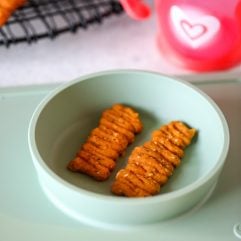 These Sweet Potato Biscuit Bites are for babies that are just starting baby led weaning and need a nutrient dense food that is easy to mush up in their mouth!