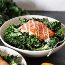 This Lemon Tahini Salmon Salad is a super simple and tasty weeknight meal that is Whole30 and paleo!