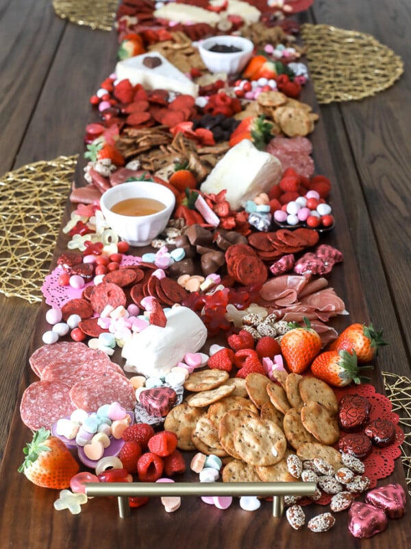 This Valentine's Day Charcuterie Board is perfect for any valentines or galentines day party!!