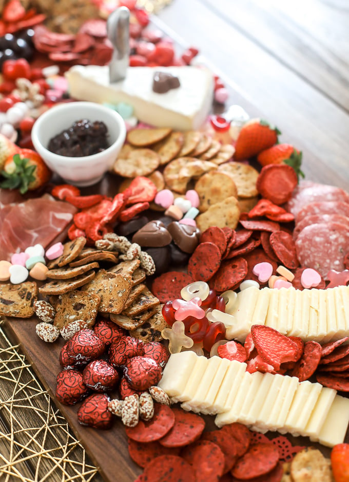 This Valentine's Day Charcuterie Board is perfect for any valentines or galentines day party!!