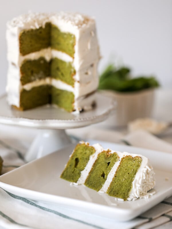 This Grain Free Shamrock Cake is like your favorite st. patricks day shake in a cleaner cake form!