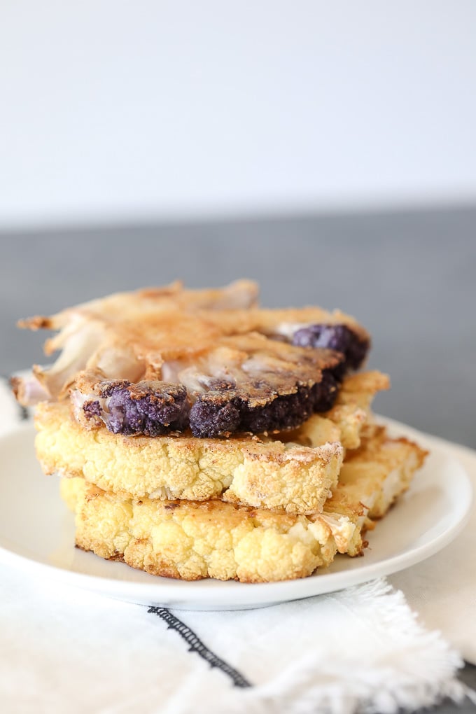 These paleo and vegan cauliflower steaks are super easy to make and taste nice and smokey!