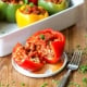 These Chicken Sausage Stuffed Bell Peppers are Whole30 compliant are super easy to make!