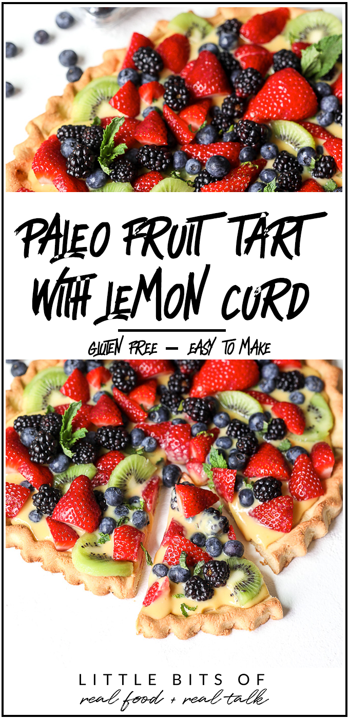 This Paleo Fruit Tart with Lemon Curd is so simple to make and perfect for a summer party!