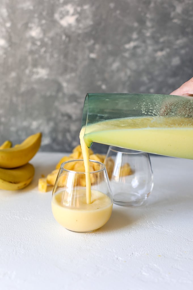 This Blended Pineapple Rum Punch is a healthy cocktail that is great for summer time!