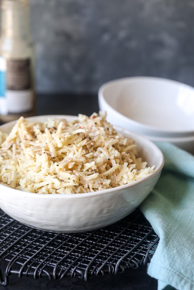 This Easy Hash Brown Potato Salad is so simple and a great weeknight side dish!