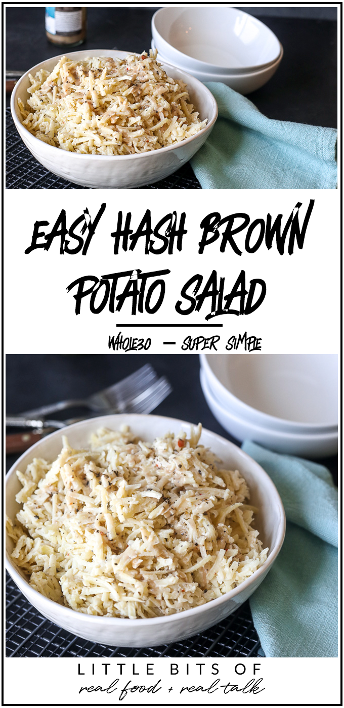 This Easy Hash Brown Potato Salad is so simple and a great weeknight side dish!