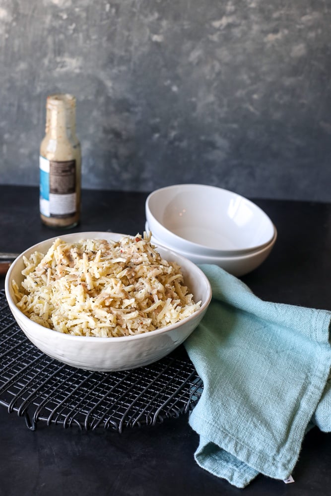 This Easy Hash Brown Potato Salad is so simple and a great weeknight side dish!