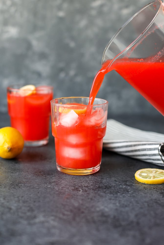 This Honey Strawberry Lemonade is a delicious and refreshing paleo friendly drink that is sweetened with honey and not too sweet!