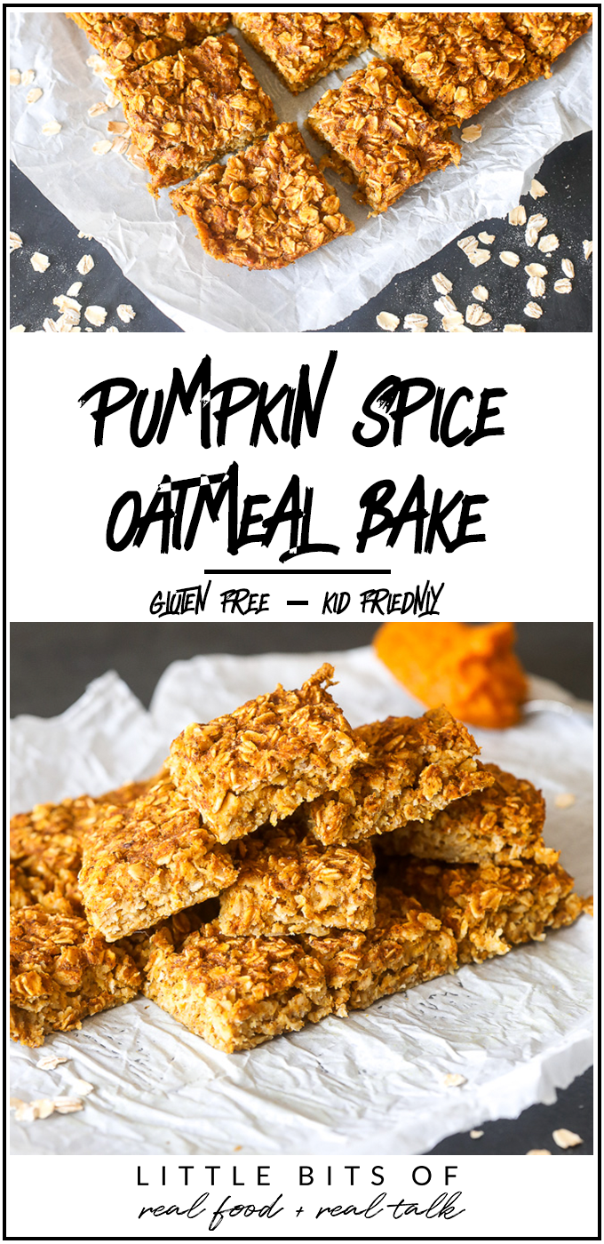 This Pumpkin Spice Oatmeal Bake is so delicious and perfect for kids in the morning!