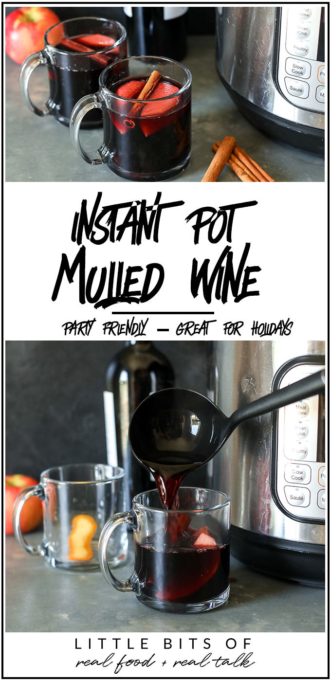 This Instant Pot Mulled Wine is super easy to make and great for the holidays!