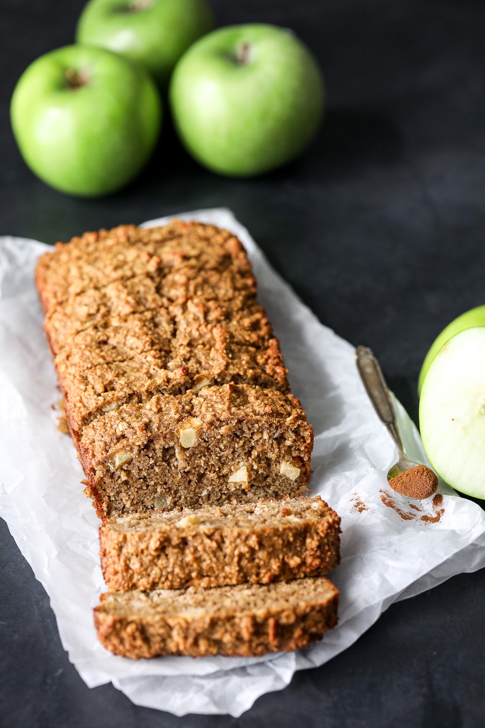 This Apple Spice Breakfast Bread is a great gluten free breakfast option you can make on a sunday and last you and a kid all week!