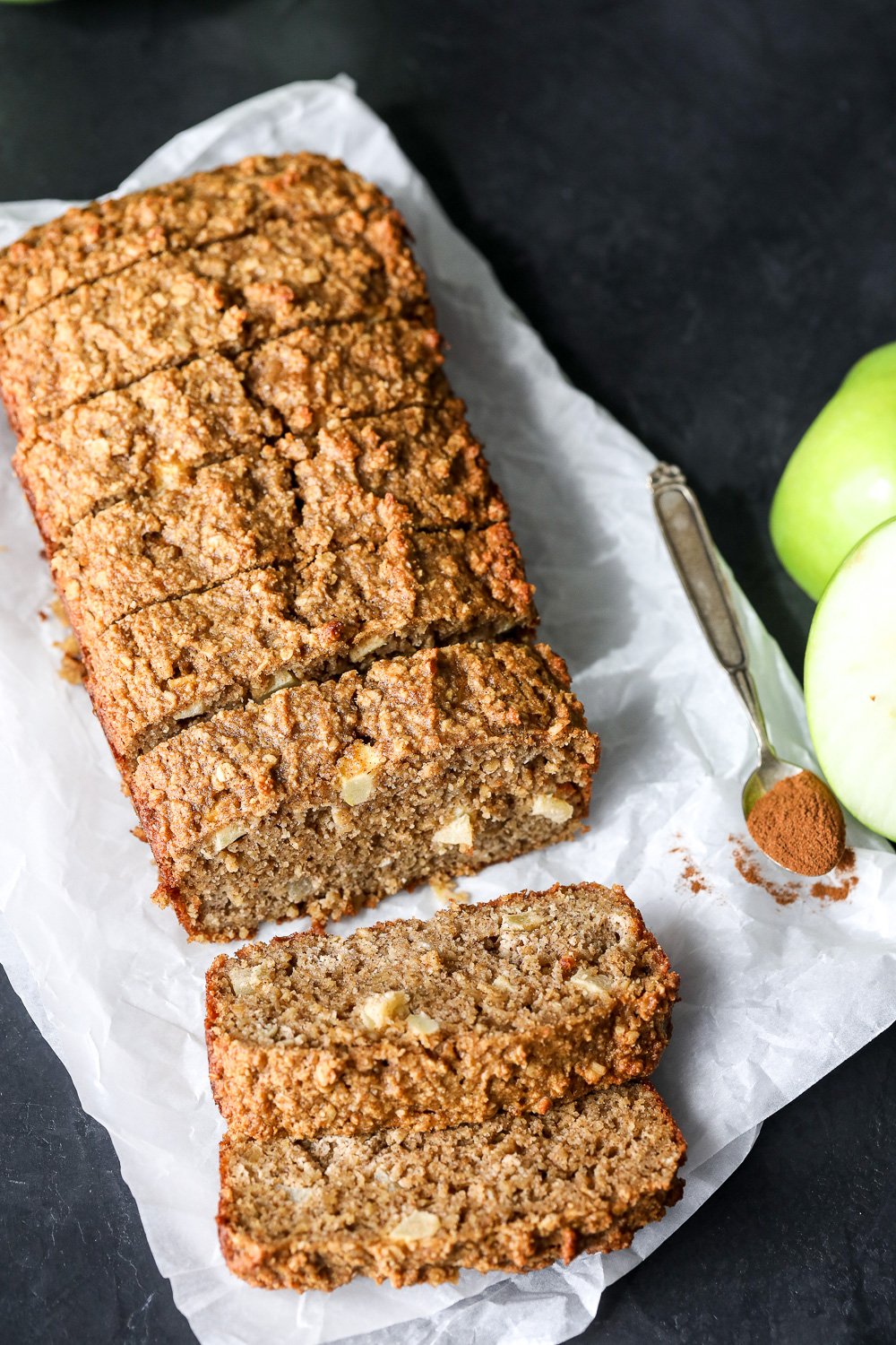 This Apple Spice Breakfast Bread is a great gluten free breakfast option you can make on a sunday and last you and a kid all week!