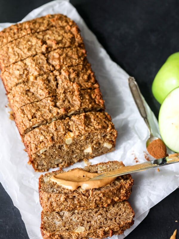 This Apple Spice Breakfast Bread is a great gluten free breakfast option you can make on a sunday and last you and a kid all week!