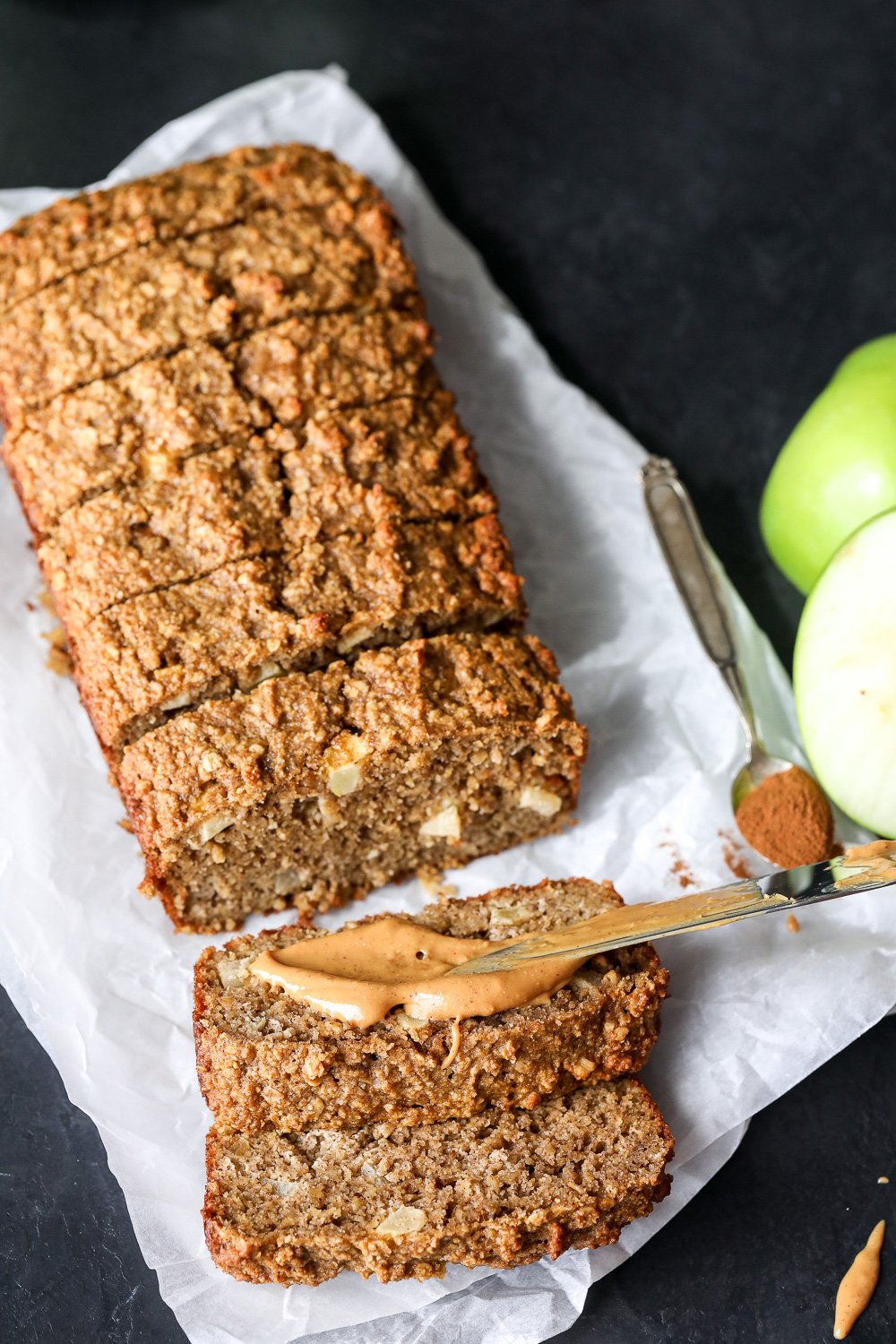 This Apple Spice Breakfast Bread is a great gluten free breakfast option you can make on a sunday and last you and a kid all week!