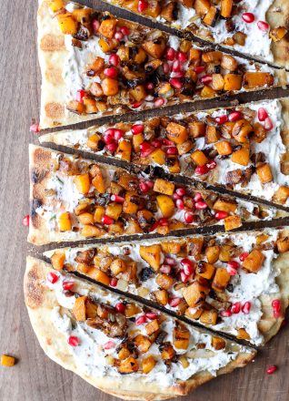 This Grilled Butternut Squash & Goat Cheese Flatbread is so easy to make and such a crowd pleaser!