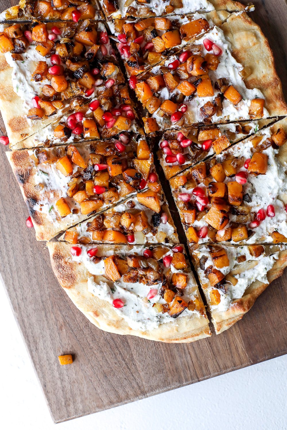 This Grilled Butternut Squash & Goat Cheese Flatbread is so easy to make and such a crowd pleaser!