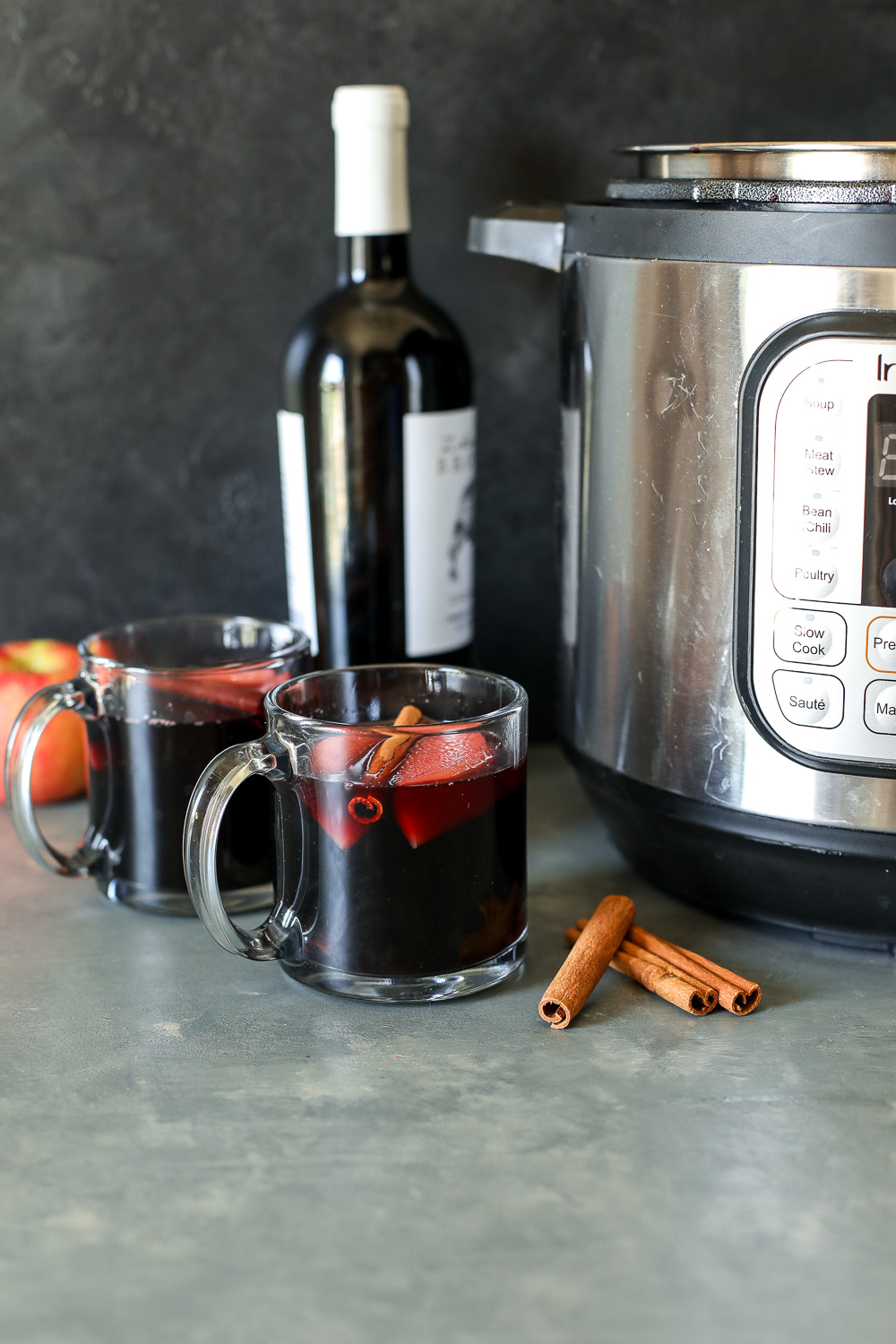 This Instant Pot Mulled Wine is super easy to make and great for the holidays!
