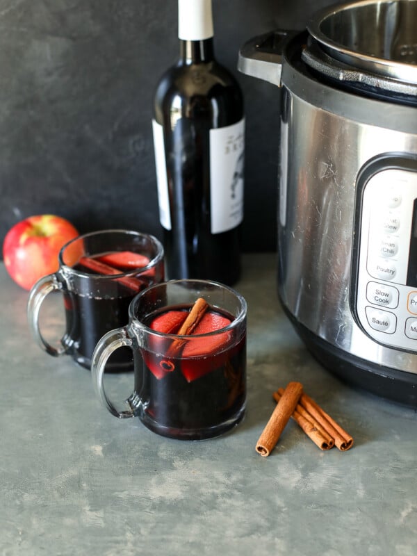 This Instant Pot Mulled Wine is super easy to make and great for the holidays!