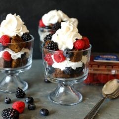 This Gingerbread Mixed Berry Trifle is Paleo and happens to be the perfect combination of holiday spices and fresh flavor!