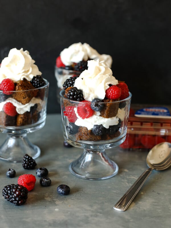 This Gingerbread Mixed Berry Trifle is Paleo and happens to be the perfect combination of holiday spices and fresh flavor!