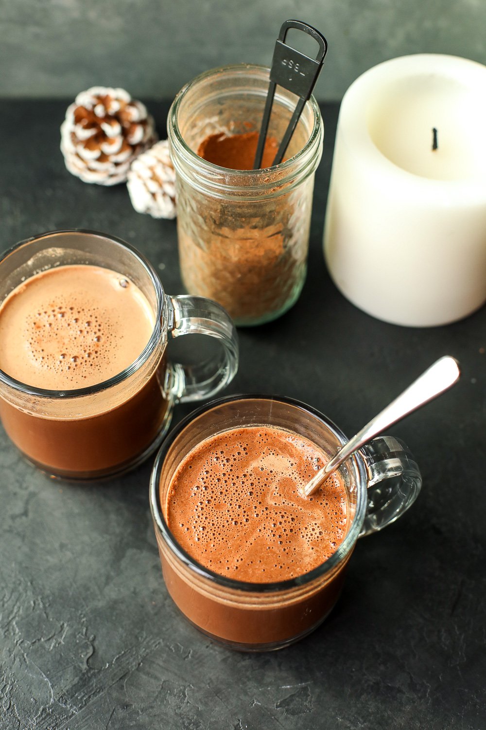 This Paleo Hot Chocolate Mix is super easy to make and have on hand so all you have to do is add hot water!