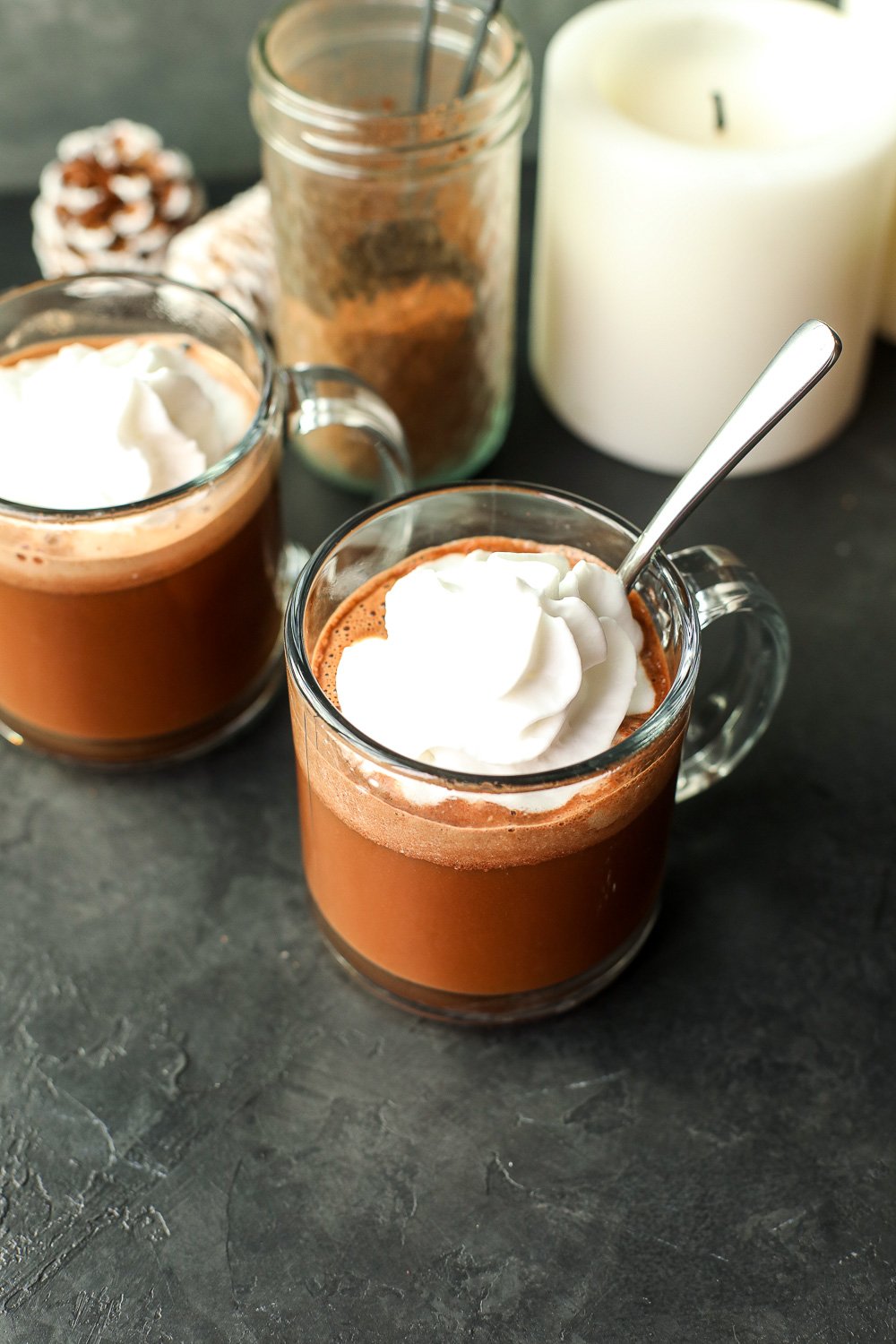 This Paleo Hot Chocolate Mix is super easy to make and have on hand so all you have to do is add hot water!