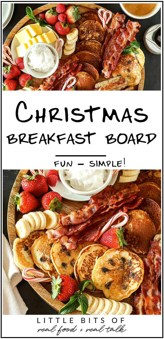 This Christmas Breakfast Board is such a fun and simple way to celebrate on christmas morning. Kid's love getting to pick what they want to build their plate!