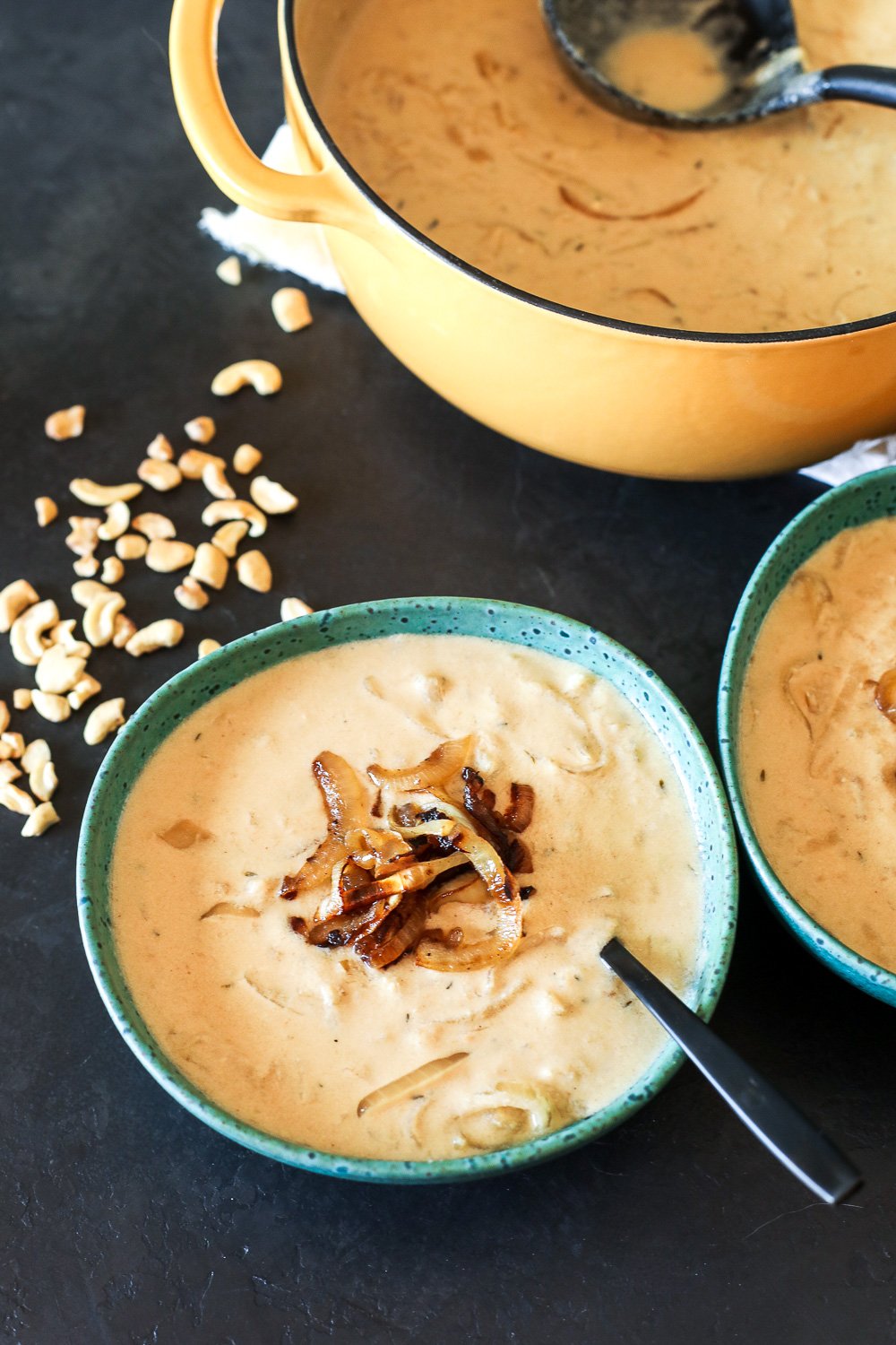 This Creamy French Onion Soup is dairy free, paleo and a perfect nourishing soup for cold months!