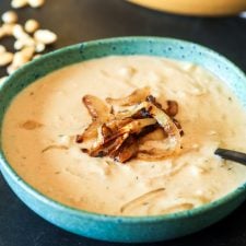 This Creamy French Onion Soup is dairy free, paleo and a perfect nourishing soup for cold months!