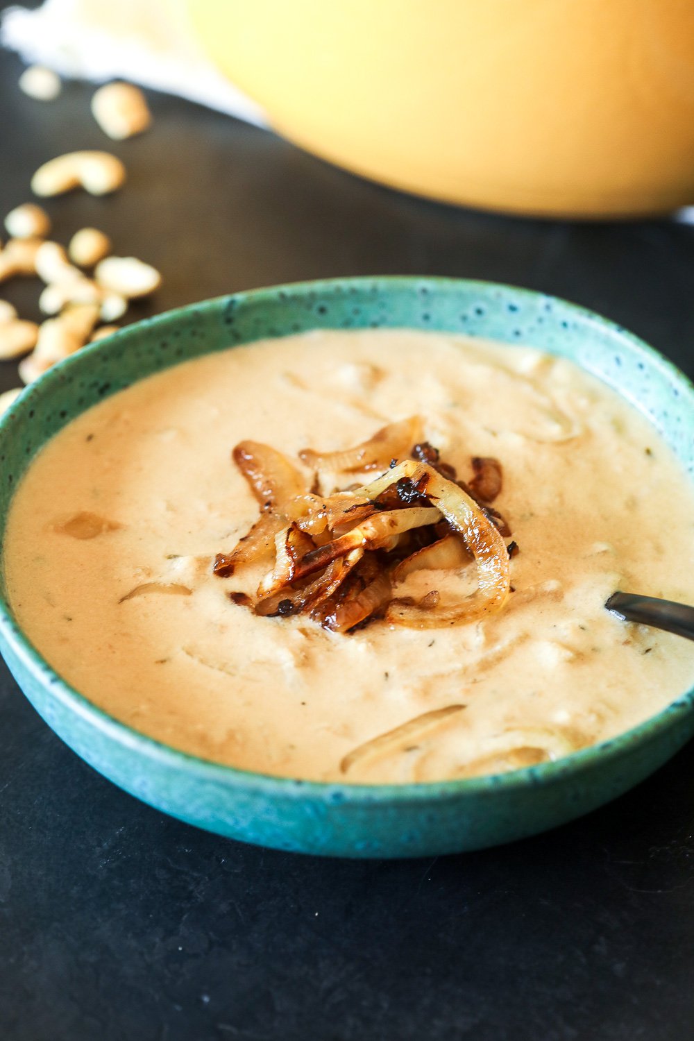 This Creamy French Onion Soup is dairy free, paleo and a perfect nourishing soup for cold months!