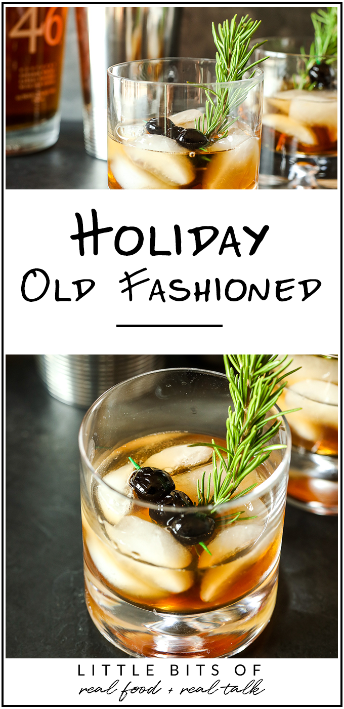 This Holiday Old Fashioned is a delicious twist on a classic cocktail!