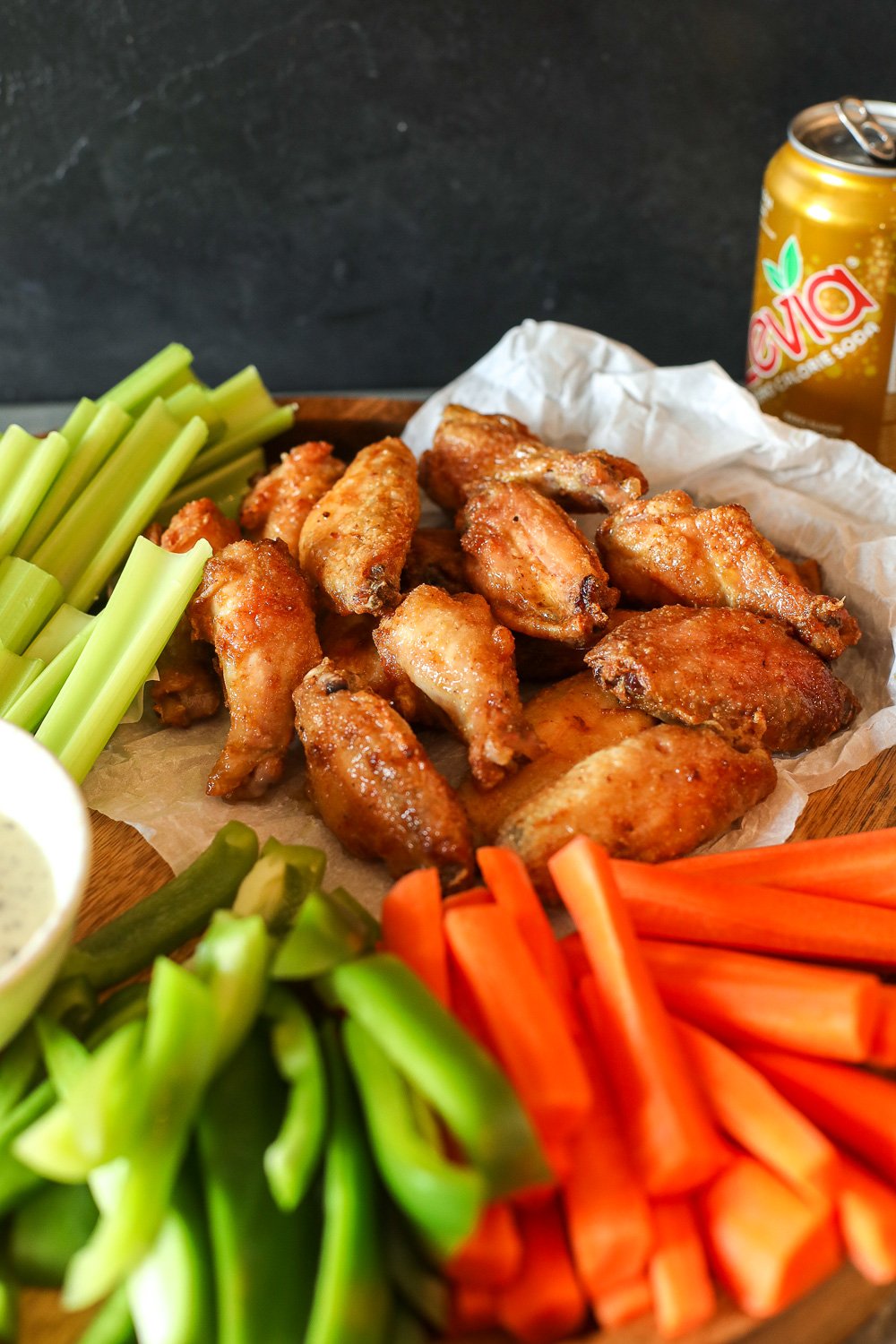 These Crispy Baked Lemon Garlic Chicken Wings are perfect for the super bowl or even just a weeknight!