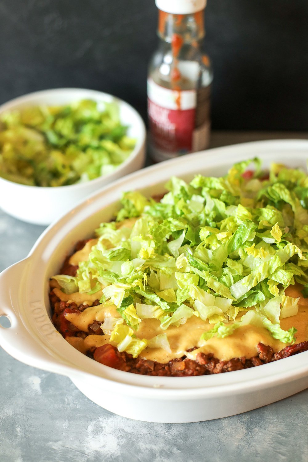 This Whole30 BBQ Bacon Cheeseburger Casserole is an easy and comforting weeknight meal the whole family will love!