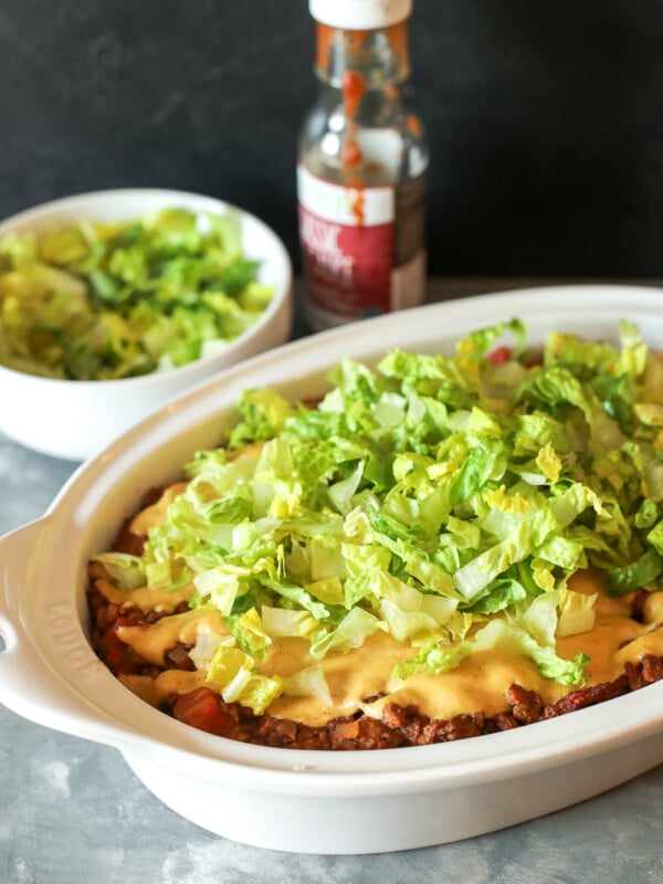 This Whole30 BBQ Bacon Cheeseburger Casserole is an easy and comforting weeknight meal the whole family will love!