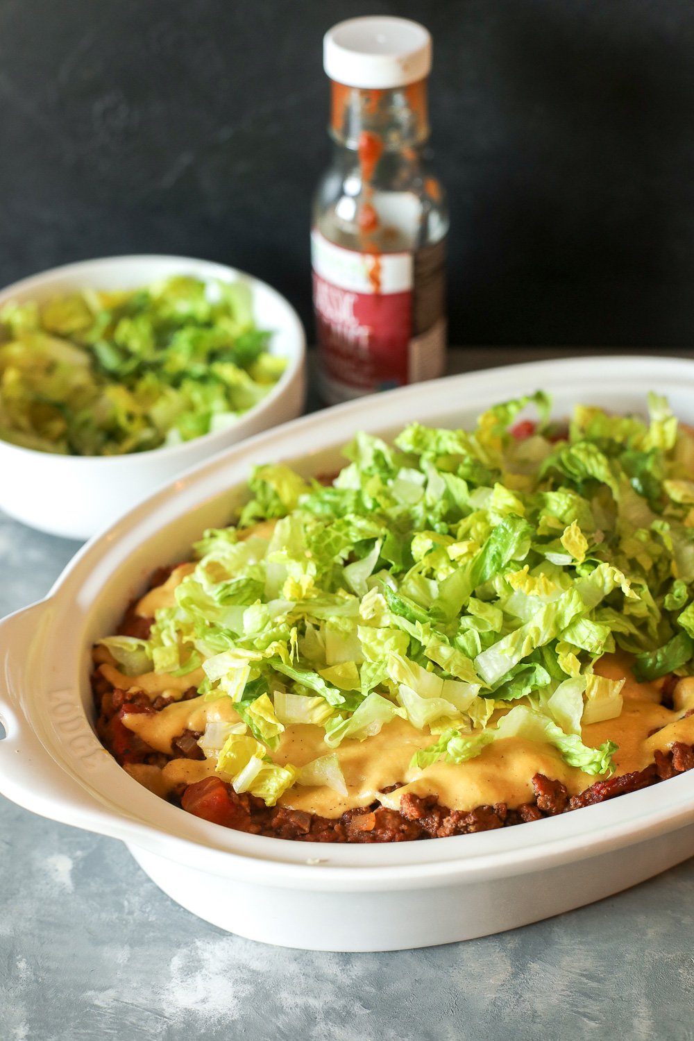 This Whole30 BBQ Bacon Cheeseburger Casserole is an easy and comforting weeknight meal the whole family will love!