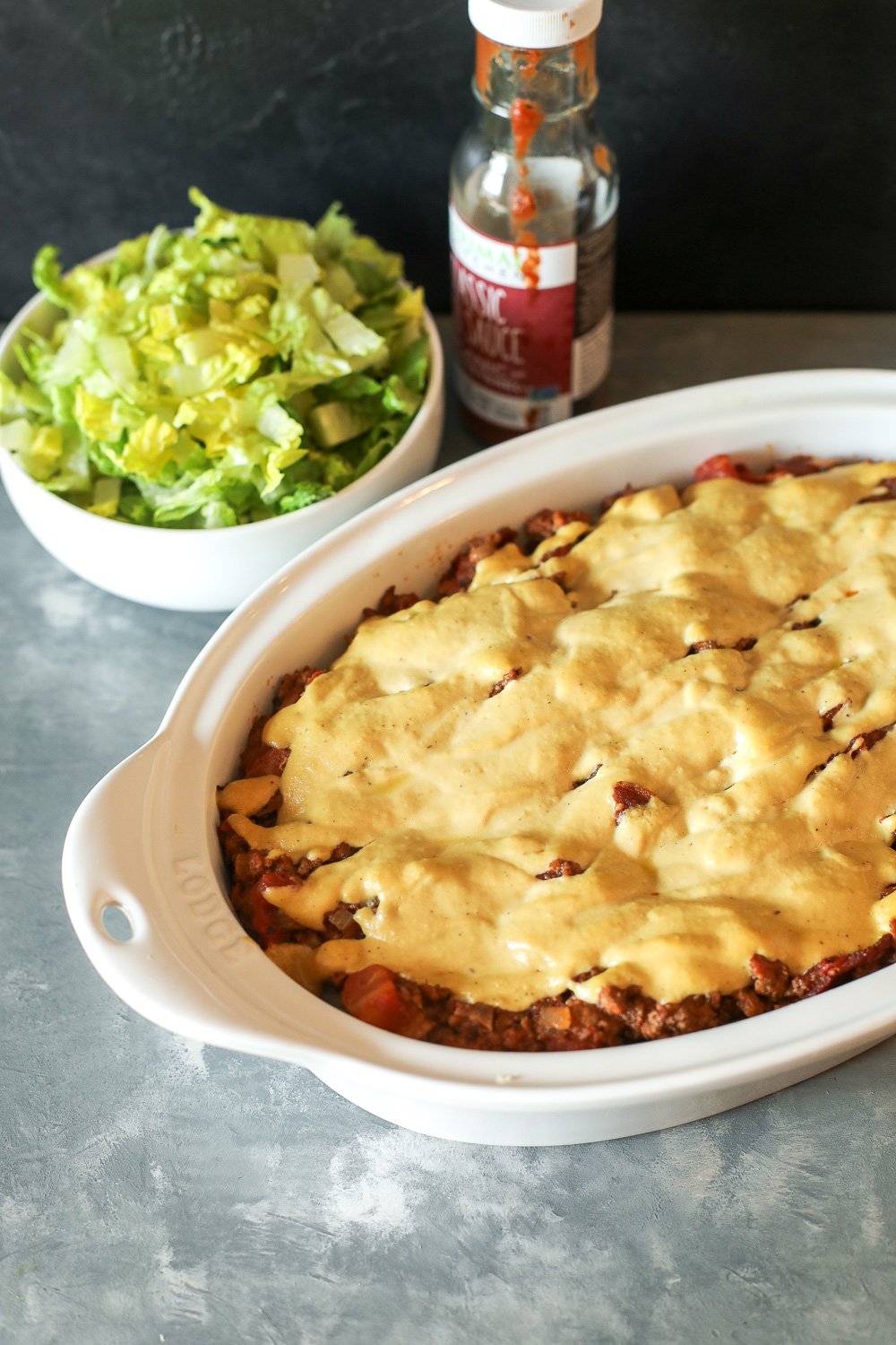 This Whole30 BBQ Bacon Cheeseburger Casserole is an easy and comforting weeknight meal the whole family will love!