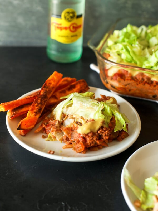 This Whole30 Cheeseburger Casserole is an easy and comforting weeknight meal the whole family will love!