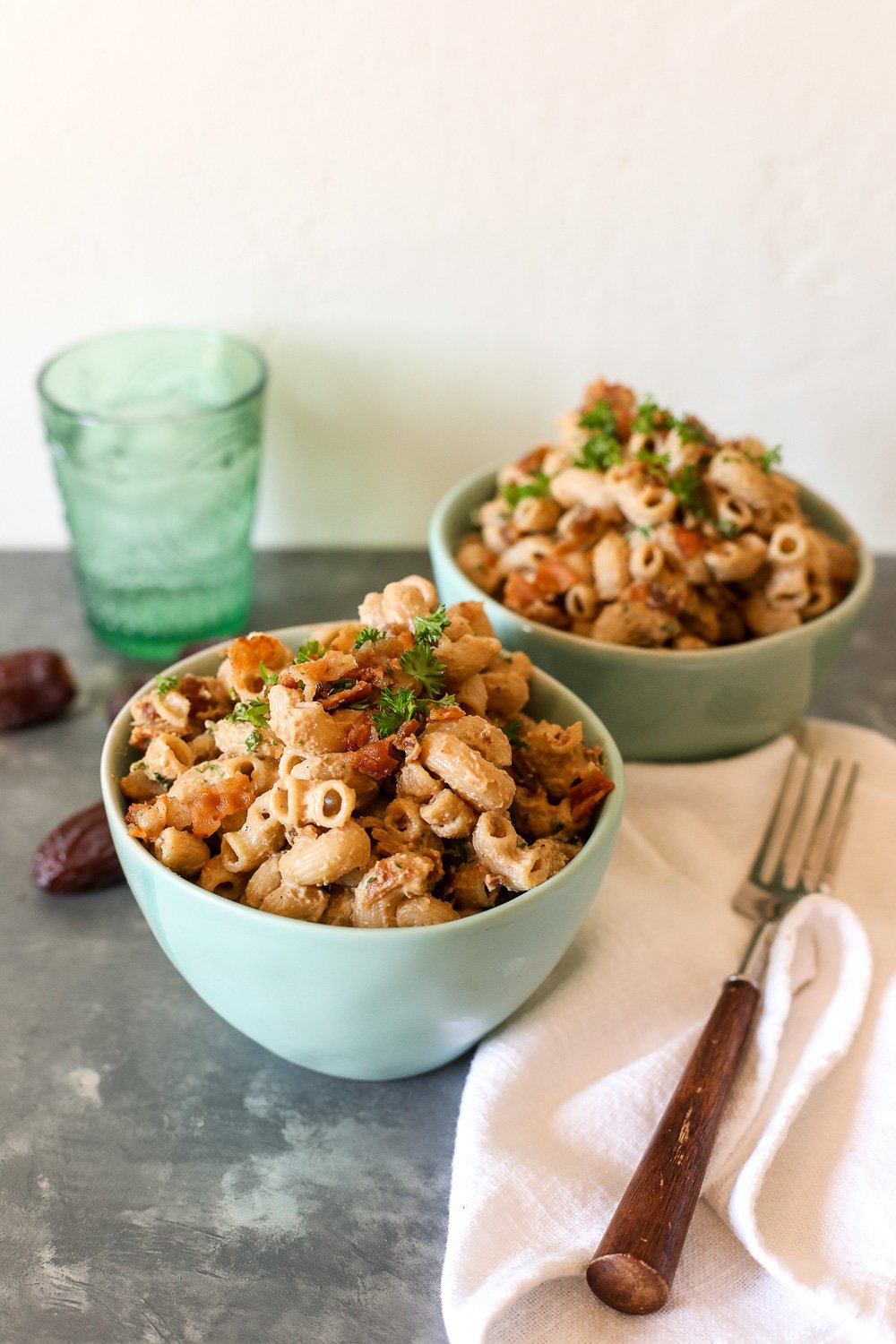 This Creamy Balsamic Bacon Pasta recipe is so easy to make, gluten free, dairy free and delicious!