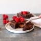 This Nut Butter Stuffed Chocolate Cake is grain free, dairy free and so decadent and delicious for valentine's day!