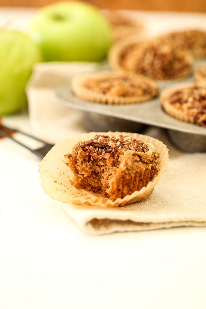 These Apple Spice Crumb Muffins are easy to make with simple ingredients that are gluten free and dairy free!