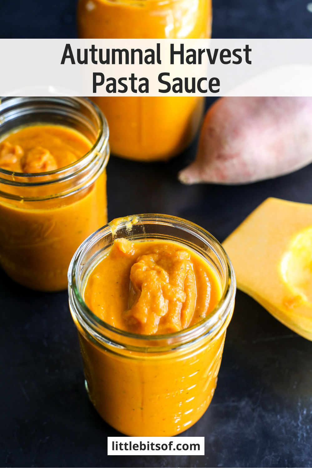 Make the best creamy Autumnal Harvest Pasta Sauce (Trader Joe's dupe!) with squash & pumpkin. Perfect for pasta or soup.