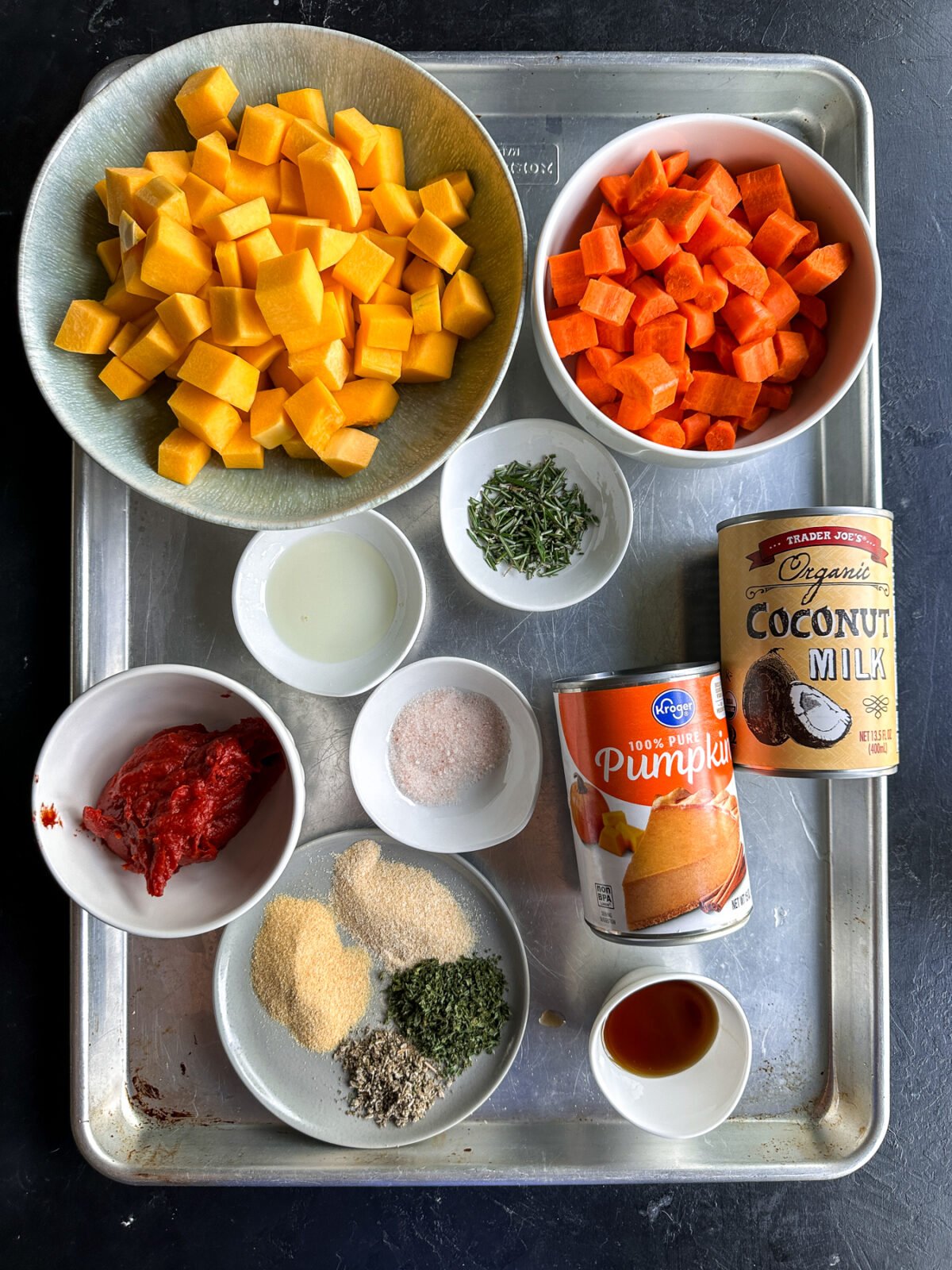 Make the best creamy Autumnal Harvest Pasta Sauce (Trader Joe's dupe!) with squash & pumpkin. Perfect for pasta or soup.