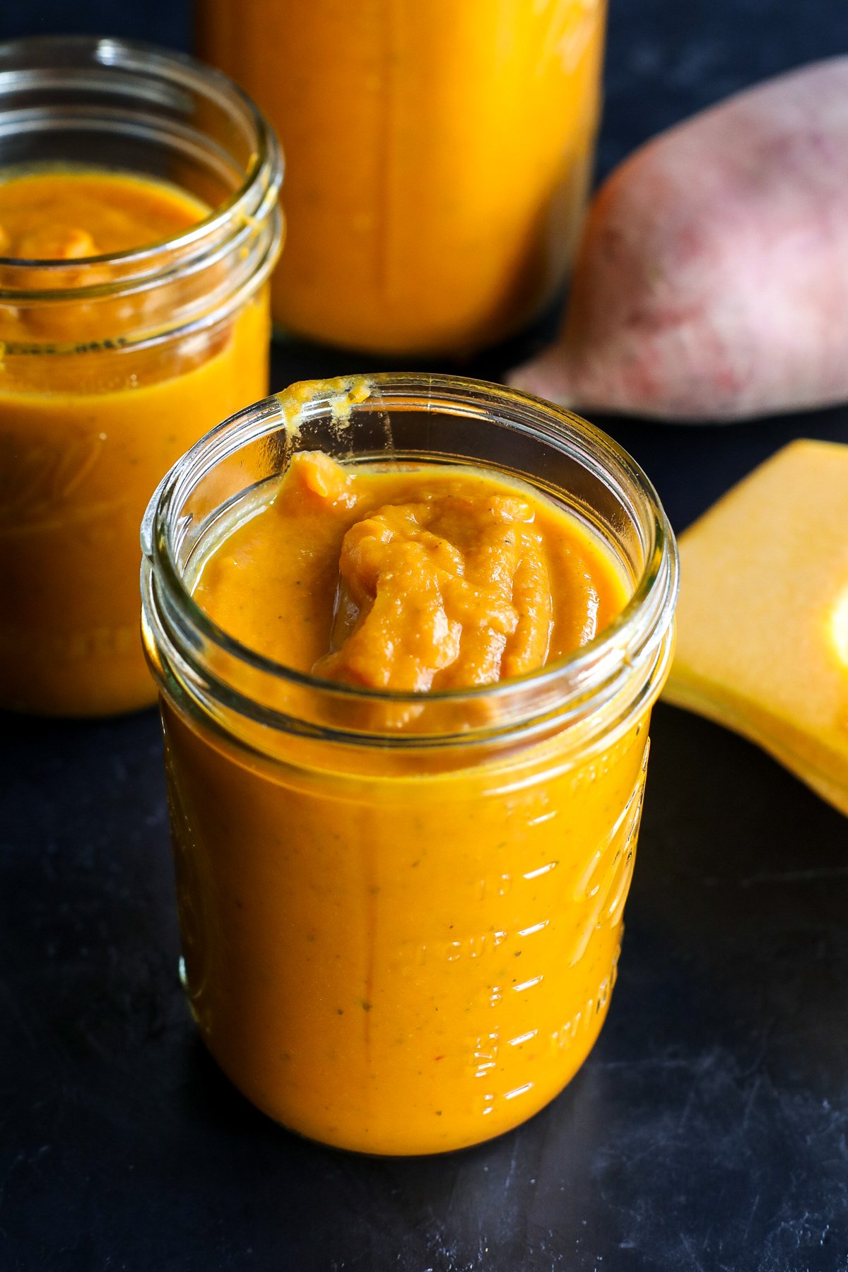 Make the best creamy Autumnal Harvest Pasta Sauce (Trader Joe's dupe!) with squash & pumpkin. Perfect for pasta or soup.